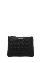 Comme Des Garcons Star Embossed Pouch In Black,geometric Print