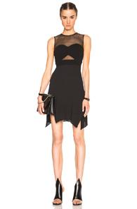 Mcq Alexander Mcqueen Bra Pleated Dress In Black