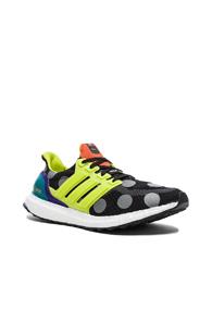 Kolor X Adidas Ultra Boost In Black,geometric Print,neon