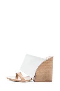 Chloe Mule Nappa Leather Sandals In White,neutrals