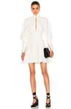 Ellery Butler Voluminous Sleeve Dress In White