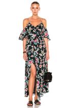 Tanya Taylor Mosaic Floral Lorena Dress In Black,floral