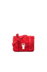 Proenza Schouler Mini Ps1 Suede In Red