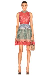 Alexis Vedette Dress In Green,pink,red