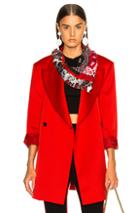 Msgm Double Breasted Blazer In Red