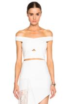 Mason By Michelle Mason Cross Strap Top In White