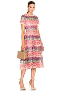Alexis Daniella Dress In Pink,purple,green,stripes