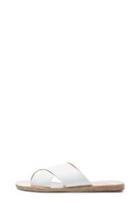 Ancient Greek Sandals Thais Calfskin Leather Sandals In White