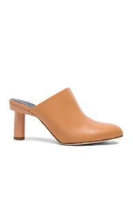 Tibi Leather Zoe Mule In Neutral