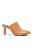 Tibi Leather Zoe Mule In Neutral
