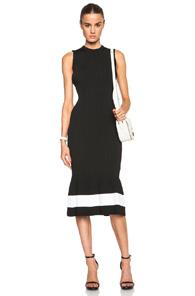 Victoria Beckham Crewneck Dress In Black