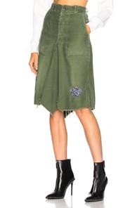 Icons Patched Bandana Skirt In Green