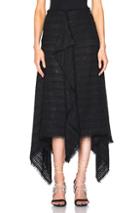 Proenza Schouler Open Weave Tweed Skirt In Black