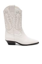 Isabel Marant Etoile Leather Dallin Boots In White