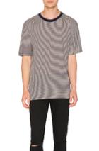 Saint Laurent Striped Tee In Black,white,stripes