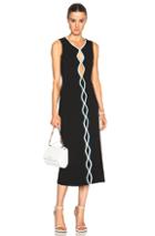 Opening Ceremony Piped Sleeveless Dress In Black