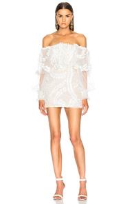 Sandra Mansour Journee Fleurie Dress In White