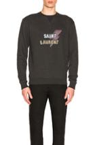 Saint Laurent Lightening Sweatshirt In Black