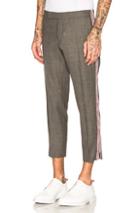 Thom Browne Side Zip Low Rise Skinny Trousers In Gray