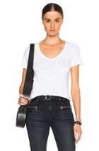 Atm Anthony Thomas Melillo Slub Jersey V Neck Tee In White