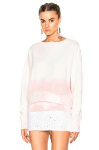 Faith Connexion Spray Raglan Sweatshirt In Ombre & Tie Dye,pink