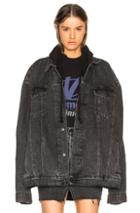 Vetements X Levis Oversized Denim Jacket In Black
