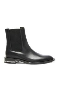 Givenchy Leather Ronela Flat Ankle Boots In Black