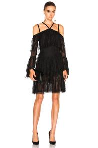Wes Gordon Off Shoulder Dress In Black