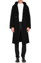 Yohji Yamamoto Hooded Coat In Black