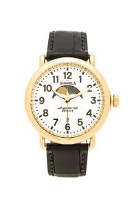 Shinola The Runwell Moon Phase 41mm In Black,metallics