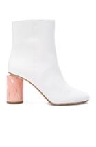 Acne Studios Leather Althea Booties In White