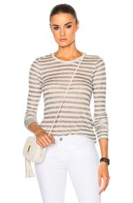 Atm Anthony Thomas Melillo Jersey Tee In Gray,stripes,white
