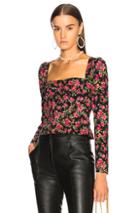 Dolce & Gabbana Long Sleeve Top In Black,floral