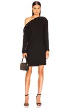 Enza Costa Brushed French Terry Snap Mini Dress In Black