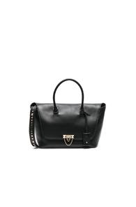Valentino Demilune Double Handle Bag In Black