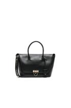 Valentino Demilune Double Handle Bag In Black