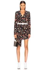 Givenchy Mini Print Dress In Black,abstract