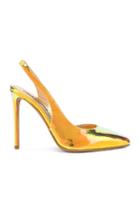 Alexandre Vauthier Amber Sling Heel In Metallic,yellow