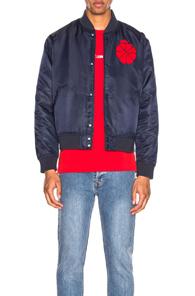 Aime Leon Dore Satin Team Jacket In Blue