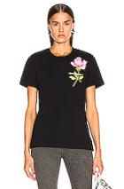 Off-white Flowers Woman Casual Tee In Black