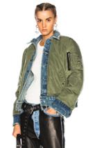 Amiri Reverse Trucker Bomber In Blue,green