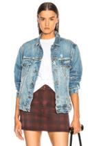 R13 Sky Trucker Jacket In Blue