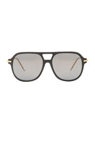 Thom Browne Square Frame Sunglasses In Black