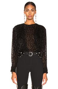 Isabel Marant Midway Top In Black,polka Dots