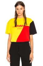 Vetements X Dhl Cutup Tee In Black,red,yellow