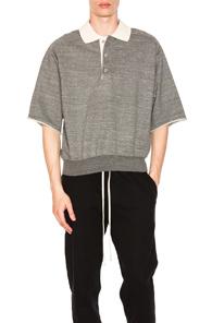 Fear Of God Heavy Terry Polo In Gray