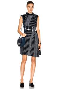 3.1 Phillip Lim Jacquard Tank Dress In Blue,geometric Print