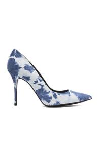 Elysewalker Los Angeles Sable Tie Dye Satik Suede Pumps In Blue,ombre & Tie Dye