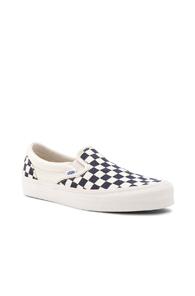 Vans Vault Og Classic Checkerboard Slip On Lx In Blue,white,checkered & Plaid