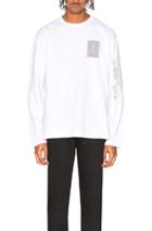 Raf Simons Long Sleeve Joy Division Tee In White